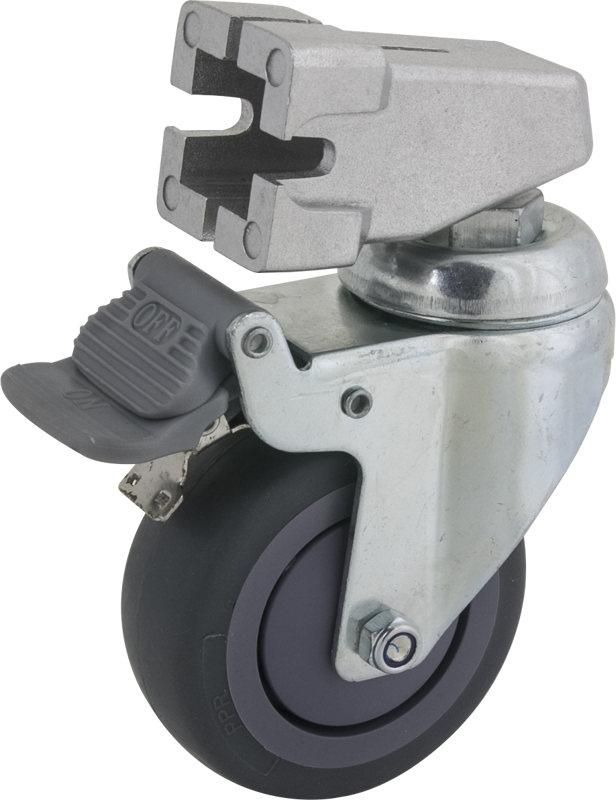 Casters make light stands movable. Casters will protect your floors and keep things quiet on set. It makes repositioning lighting fixtures easier. This is a set of three 3 5/32" (75mm) casters designed to fit 7/8" (22mm) square legs.