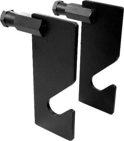 This set of hooks is designed to be used with a pair of Convi Clamps and a Background Paper Drive Set to support one roll of seamless paper.