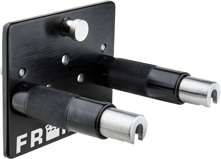 An aluminum plate with a black anodized finish