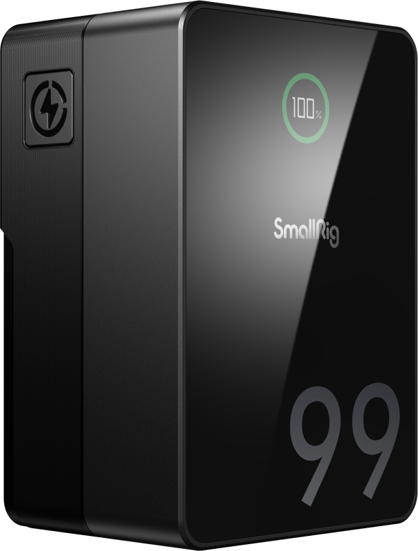 About 70% of the size of a normal V-mount battery