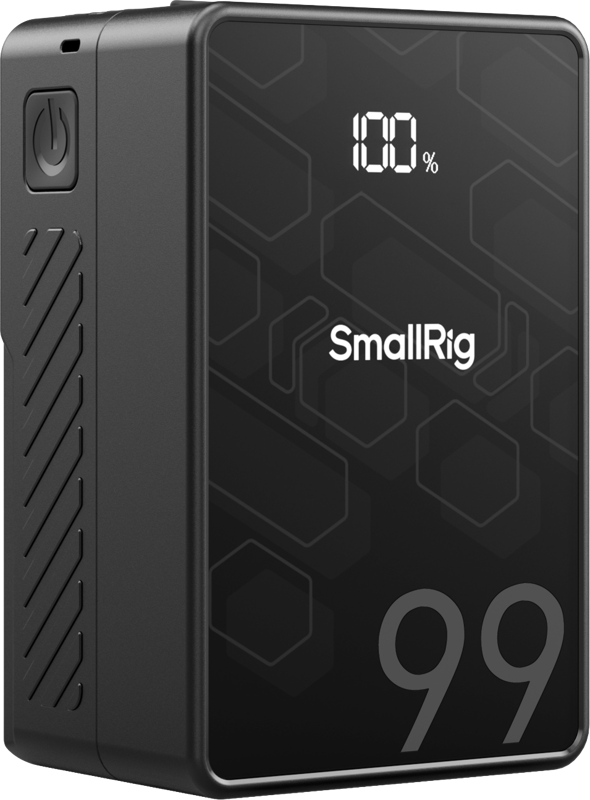 A compact V-mount battery featuring a highly integrated design that effectively reduces the battery's overall size