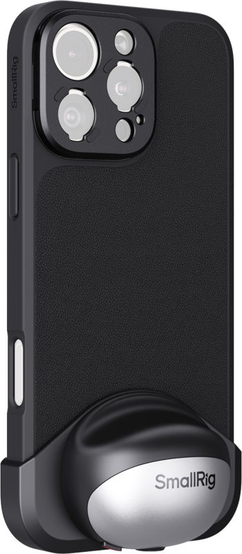A sophisticated mobile protective case designed for mobile content creation