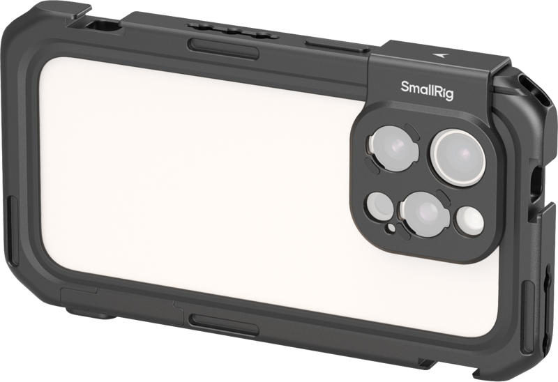 A versatile cage meticulously crafted for the iPhone 16 Pro to enhance professional-grade video shooting