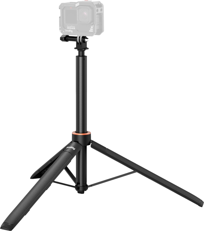 Features an integrated tripod with stepless length adjustment ranging from 29 to 150cm