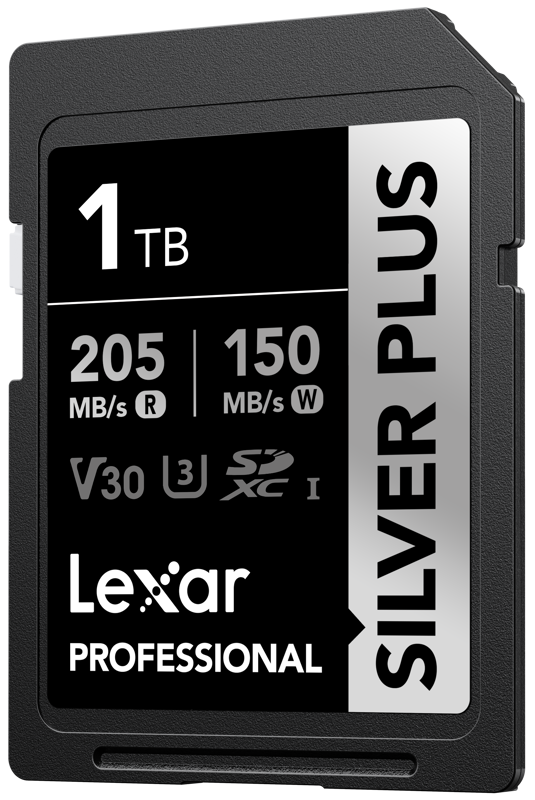 The Lexar Professional SILVER PLUS SDXC UHS-I Card boasts exceptional read/writespeeds of up to 205MB/s and 150MB/s and supports burst-shooting and seamlessrecording of FULL-HD and 4K videos. Paired with the Lexar RW310x reader