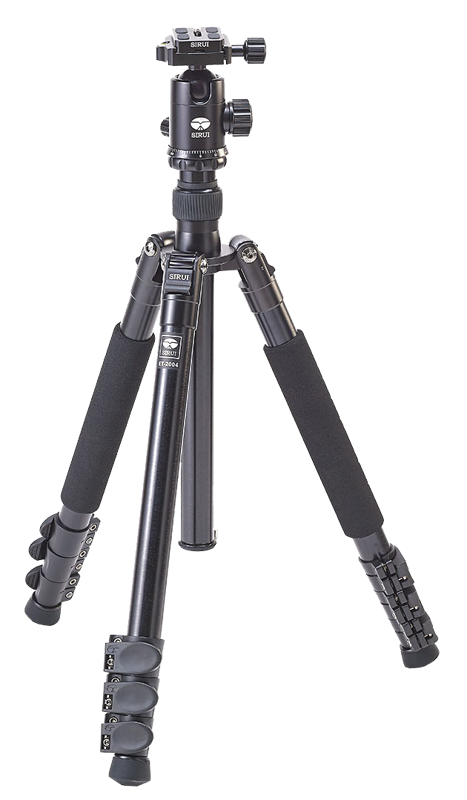 The ET Series tripod has a uniquely designed leg mechanism that allows you to move the legs up 180°. This allows the tripod to be folded significantly smaller than comparably sized tripods with conventional leg designs. The Et-Series tripod have Flip-locks for fast and easy locking leg.