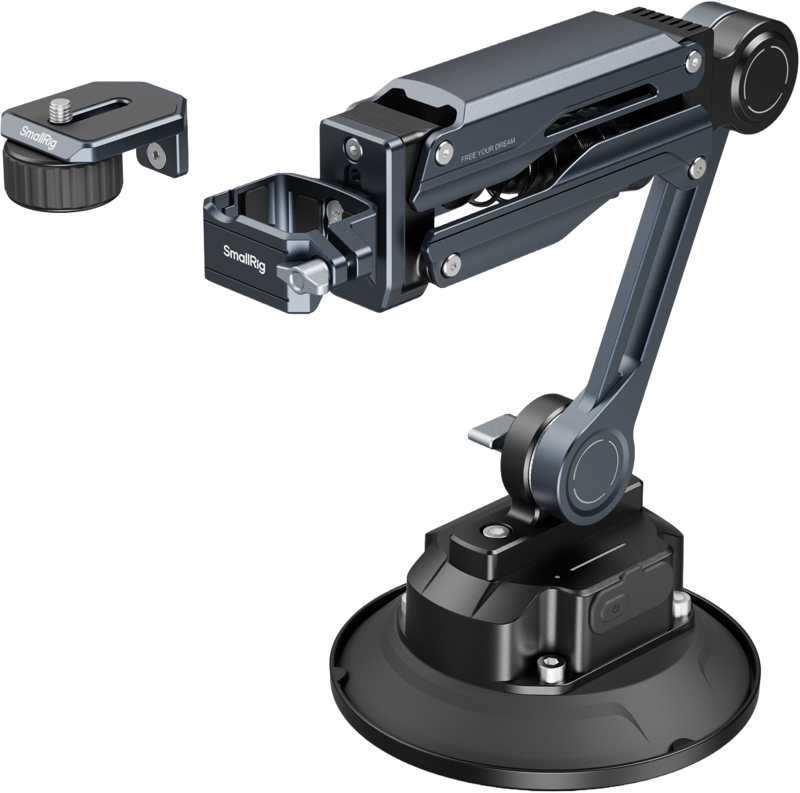 SMALLRIG 5507 Shock Absorber Support with Electronic Suction Cup for Osmo Pocket 3 / HERO13 and more