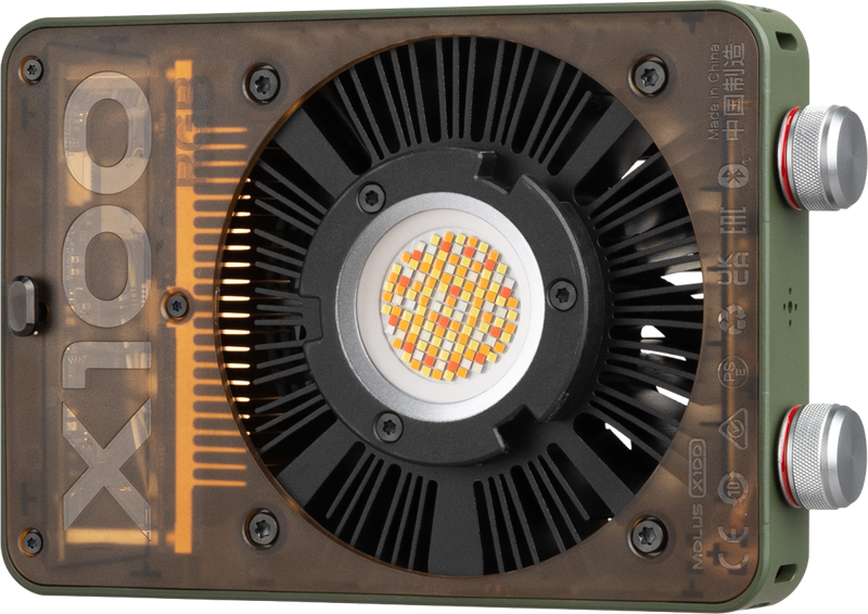 The Molus X100 RGB LED is an ultra-compact and lightweight light