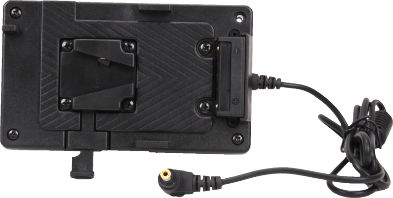 The V-mount battery adapter is specially designed to fit V-mount batteries of 14.8V. The adapter also has a clamp for fixing on light stands easier.