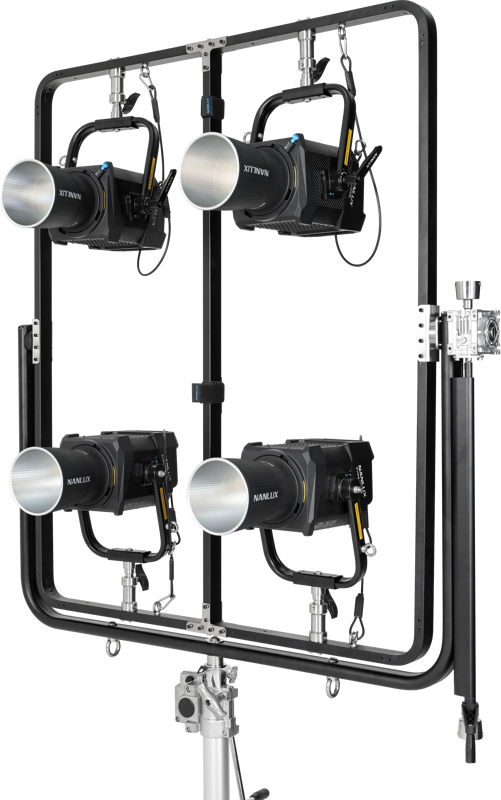 Nanlux FR-JP-4 Four-light Frame with Junior Pin to fit Evoke 1200/1200B LED Spot Light 5600K