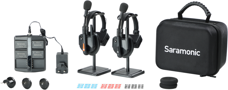 The WiTalk9-2S 2-Person Full-Duplex Wireless Intercom System is a DCT-based system that provides reliable and clear communication in live-event production applications without requiring a hub or bodypack.