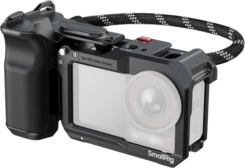 Specifically designed for street photography with DJI Osmo Action 5 Pro / 4 / 3 cameras. The complete kit includes a cage