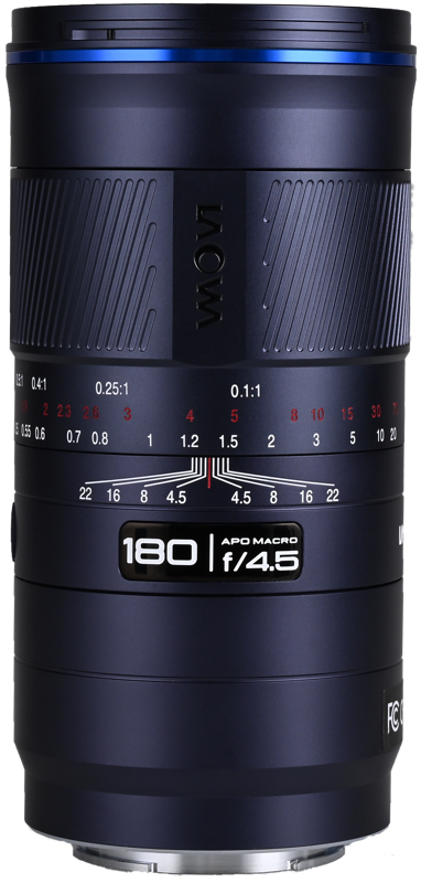 The Laowa 180mm f/4.5 1.5X Ultra Macro APO blends true telephoto reach with high-magnification macro in a body that’s compact enough for field work. Its 180mm focal length gives you generous working distance for insects