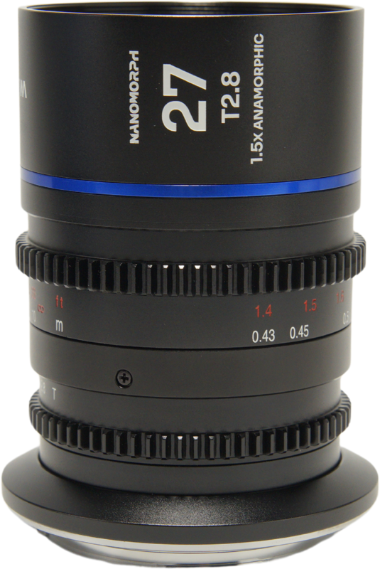 The Laowa Nanomorph 27mm T2.8 1.5X S35 is a compact and lightweight anamorphic cine lens designed specifically for Super35 cinema cameras. Offering a 1.5x anamorphic squeeze