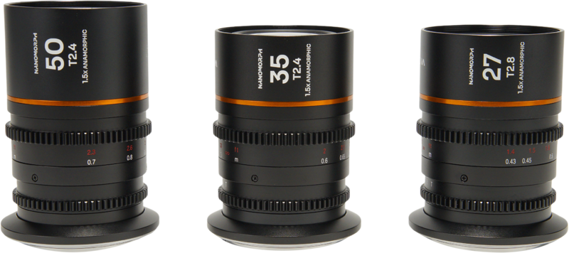 The Laowa Nanomorph S35 Prime 3-Lens Bundle (27mm
