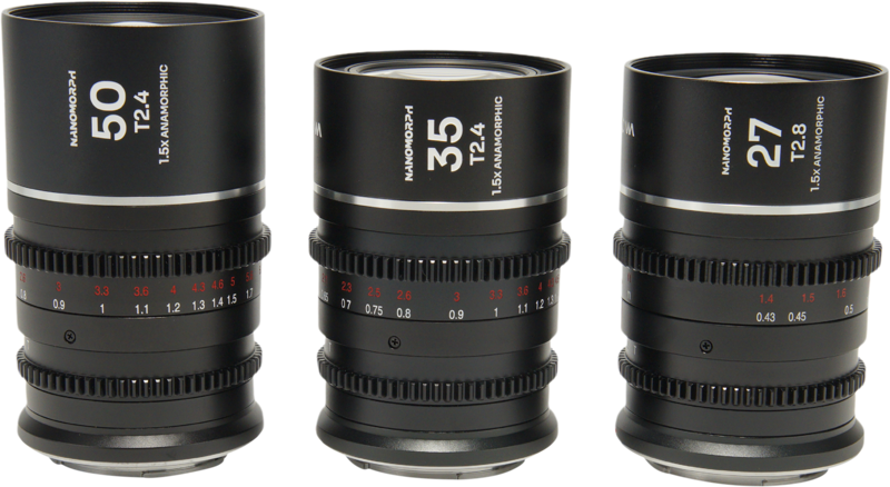The Laowa Nanomorph S35 Prime 3-Lens Bundle (27mm