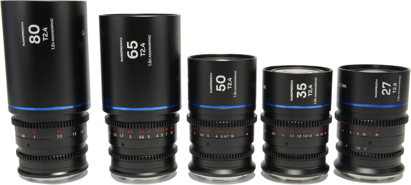 The Laowa Nanomorph S35 Prime 5-Lens Bundle offers a complete set of focal lengths
