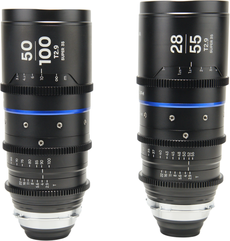The Laowa Nanomorph Zooms 50-100mm & 28-55mm T2.9 1.5X S35 are a professional anamorphic zoom lenses designed for Super 35 sensors. Offering a 1.5X anamorphic squeeze