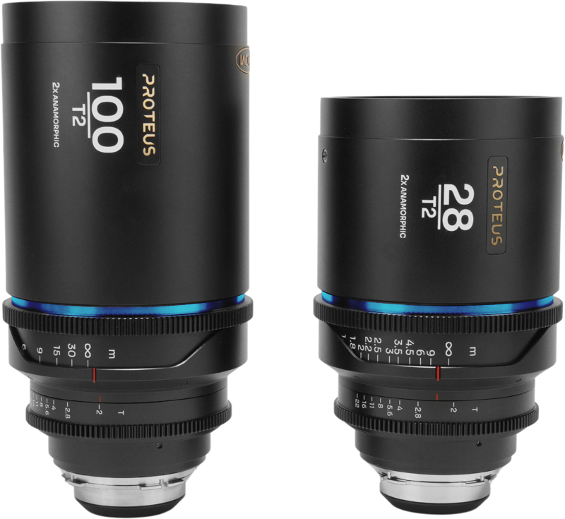 The Laowa Proteus 2X Anamorphic 2-Lens Bundle Set C combines the cinematic strengths of the wide-angle 28mm lens and the expressive telephoto 100mm lens