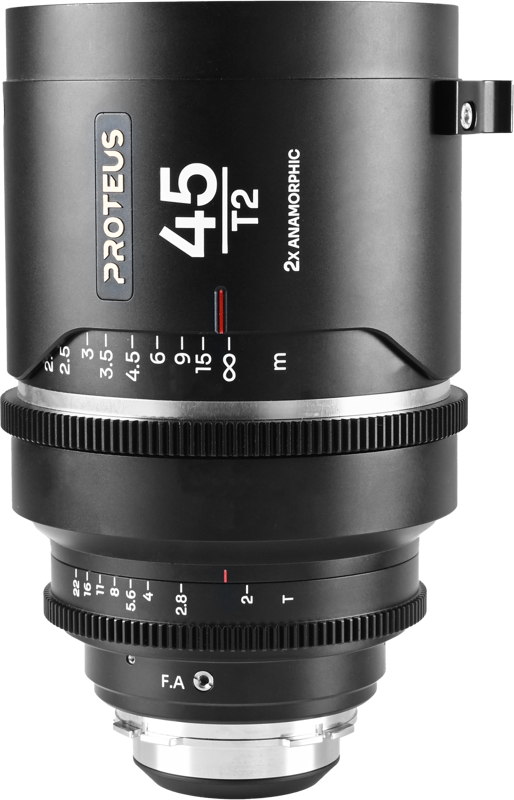 The Laowa Proteus 2X Anamorphic 45mm T2 is a professional cine lens designed to deliver a cinematic anamorphic look with unparalleled image quality. With a 2X squeeze ratio