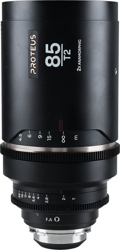 The Laowa Proteus Flex 2X Anamorphic 85mm T2 lens combines a classic telephoto perspective with the innovative flexibility of interchangeable flare modules. Engineered specifically for Super 35 sensors