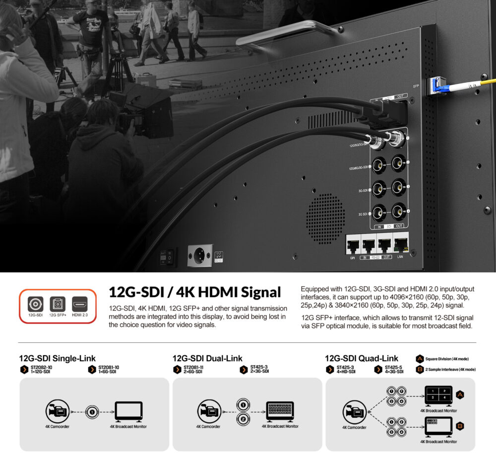 15.6" LILLIPUT Q15 4K 12G-SDI production/broadcast monitor