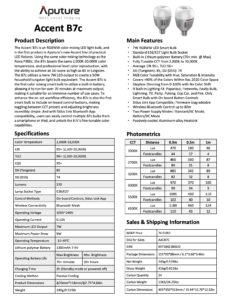 APUTURE Accent B7c RGBWW LED smart bulb