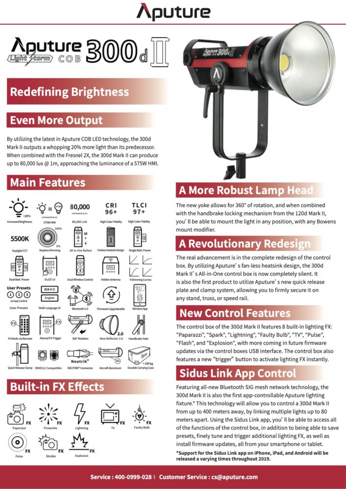 APUTURE Light Storm C300d MKII kit (V-mount)