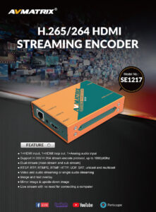 AVMATRIX SE1217 H.264/265 HDMI streaming encoder