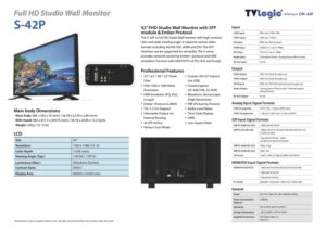 32" TVLOGIC S-32P FHD studio wall monitor