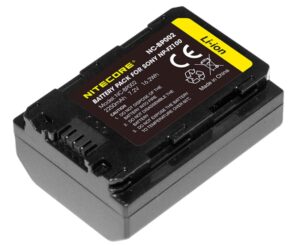 NITECORE NC-BP002 camera battery for Sony NP-FZ100, 2250mAh