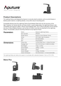 APUTURE Quick Release Clamp