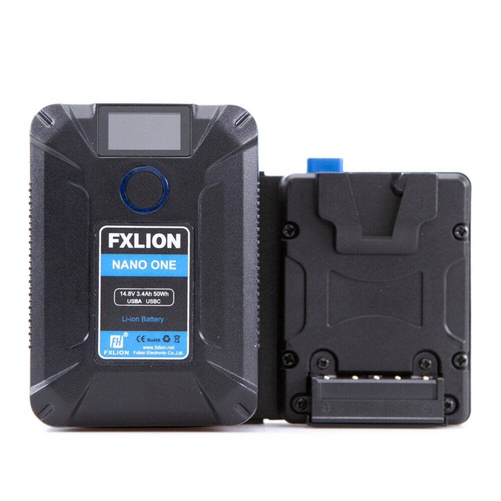 FXLION Nano dual V-mount plate with hot-swap function