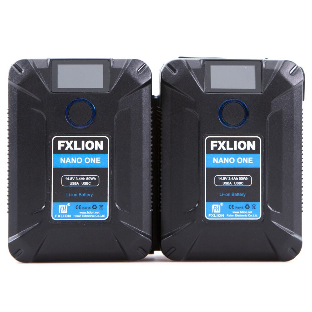 FXLION Nano dual V-mount plate with hot-swap function