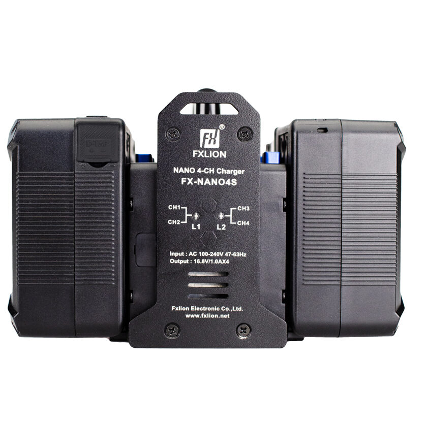 FXLION 4 pesaga laadija Nano V-mount akudele