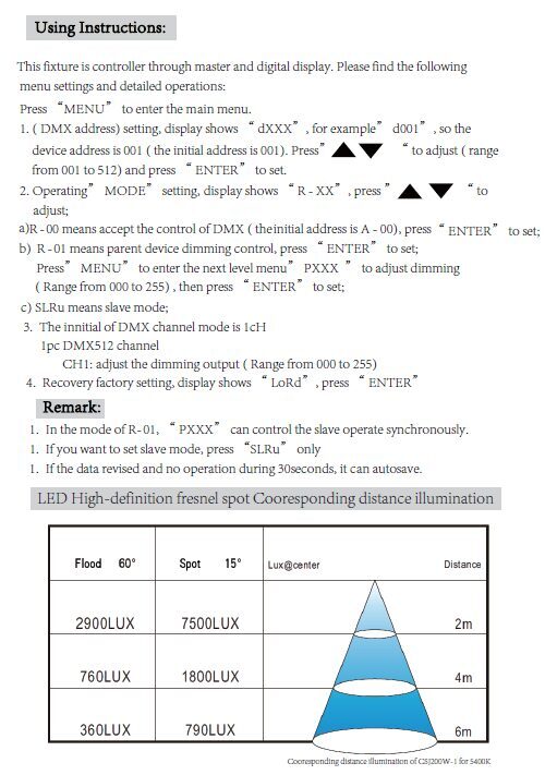 FARSEEING studio LED spot light, 5600K, DMX, pole operated
