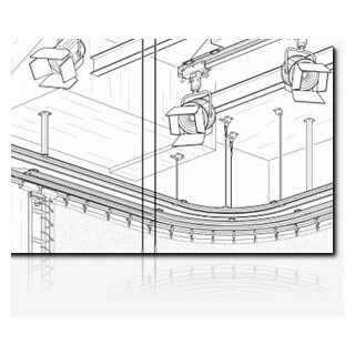 Top rail and hoist system