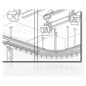 Top rail and hoist system