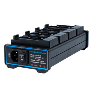 FXLION 4 channel charger for Sony NP-F & Panasonic D54 batteries