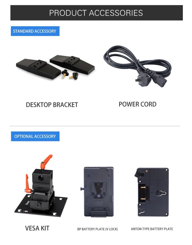 24” RUIGE AT-2400HR 4K 12G-SDI/HDMI broadcast monitor with armor case