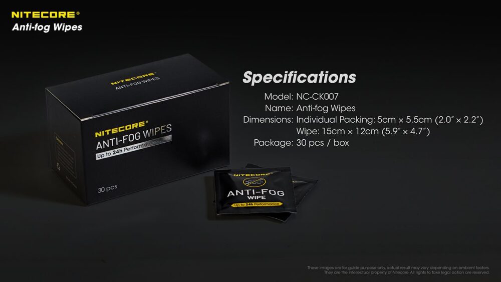 NITECORE Cleaning Wipes, 60 pcs/box