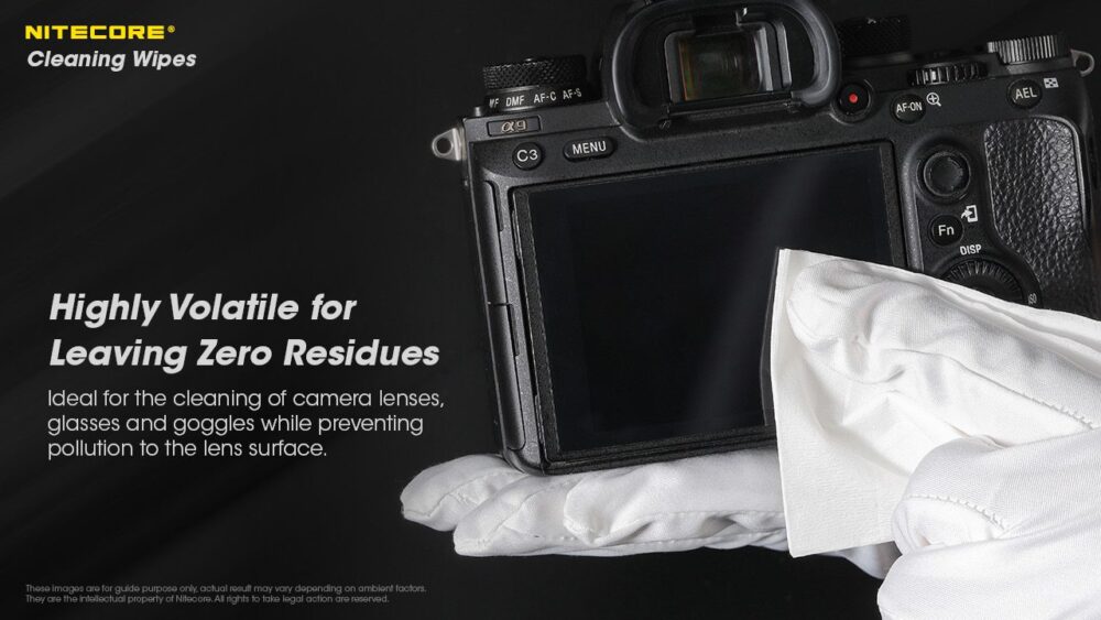 NITECORE Cleaning Wipes, 60 pcs/box