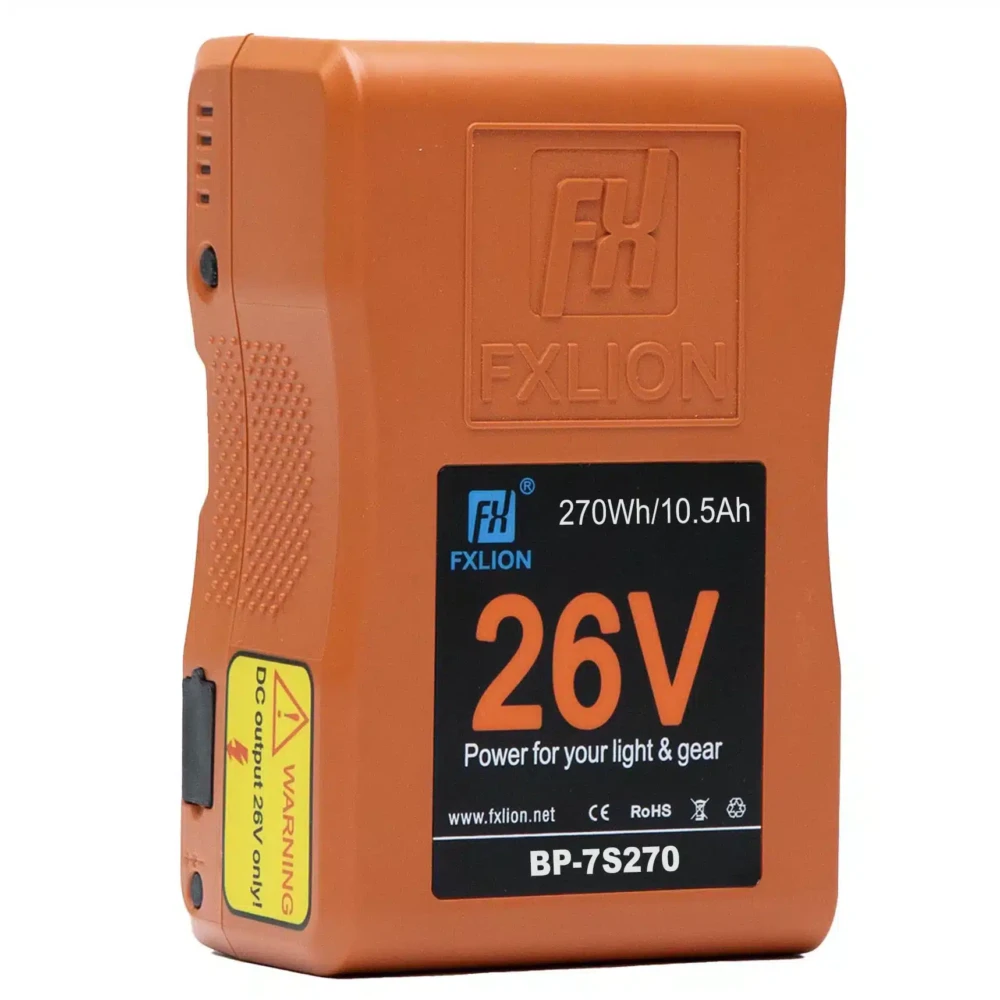 FXLION 26V V-mount battery, 270Wh, 15A