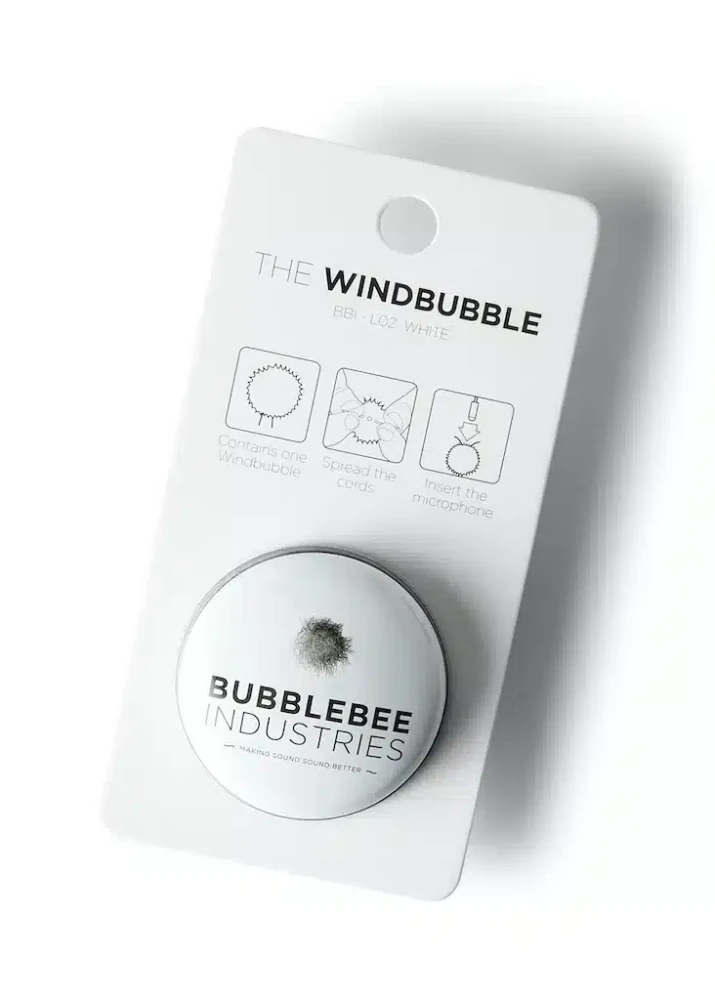 BUBBLEBEE The Windbubble lavalier microphone windshield