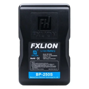 FXLION Cool Black V-Mount Battery, 14.8V, 250Wh, with USB, D-Tap