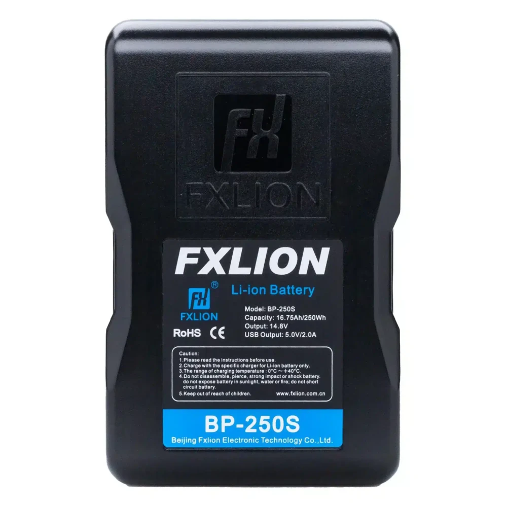 FXLION Cool Black V-mount aku, 14.8V, 250Wh, USB, D-Tap