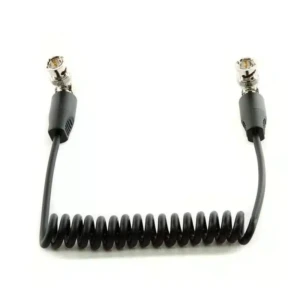 SHAPE 25cm SDI coiled BNC cable with 90° angled connectors