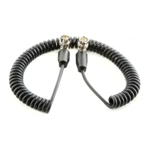 SHAPE 50cm SDI coiled BNC cable with 90° angled connectors