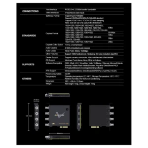 AVMATRIX VC41 4-CH 3G-SDI PCIE Capture Card