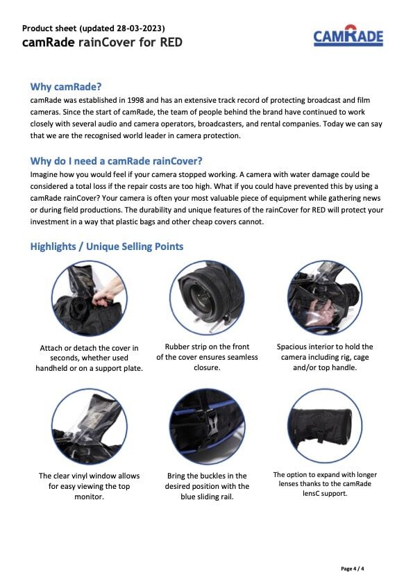 CAMRADE rainCover for RED